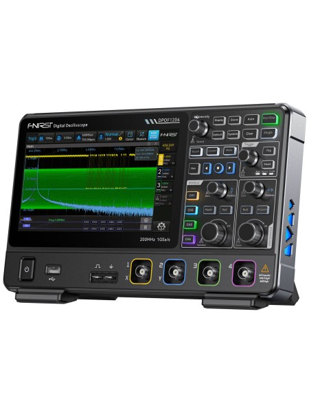 FNIRSI® DPOF1204 Analog 4CH 200MHz 1GSa/s Digital Phosphor Oscilloscope