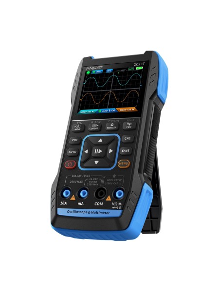 FNIRSI® 2C23T Handheld Dual Channel 3-in-1 10MHz 50MS/s Oscilloscope Multimeter DDS Function Generator
